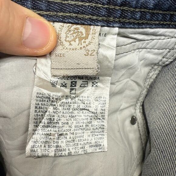 Diesel jeans men's 32x34 Fit 34x33 Blue Belther Regular Slim Tapered Vintage y2k - Picture 13 of 14